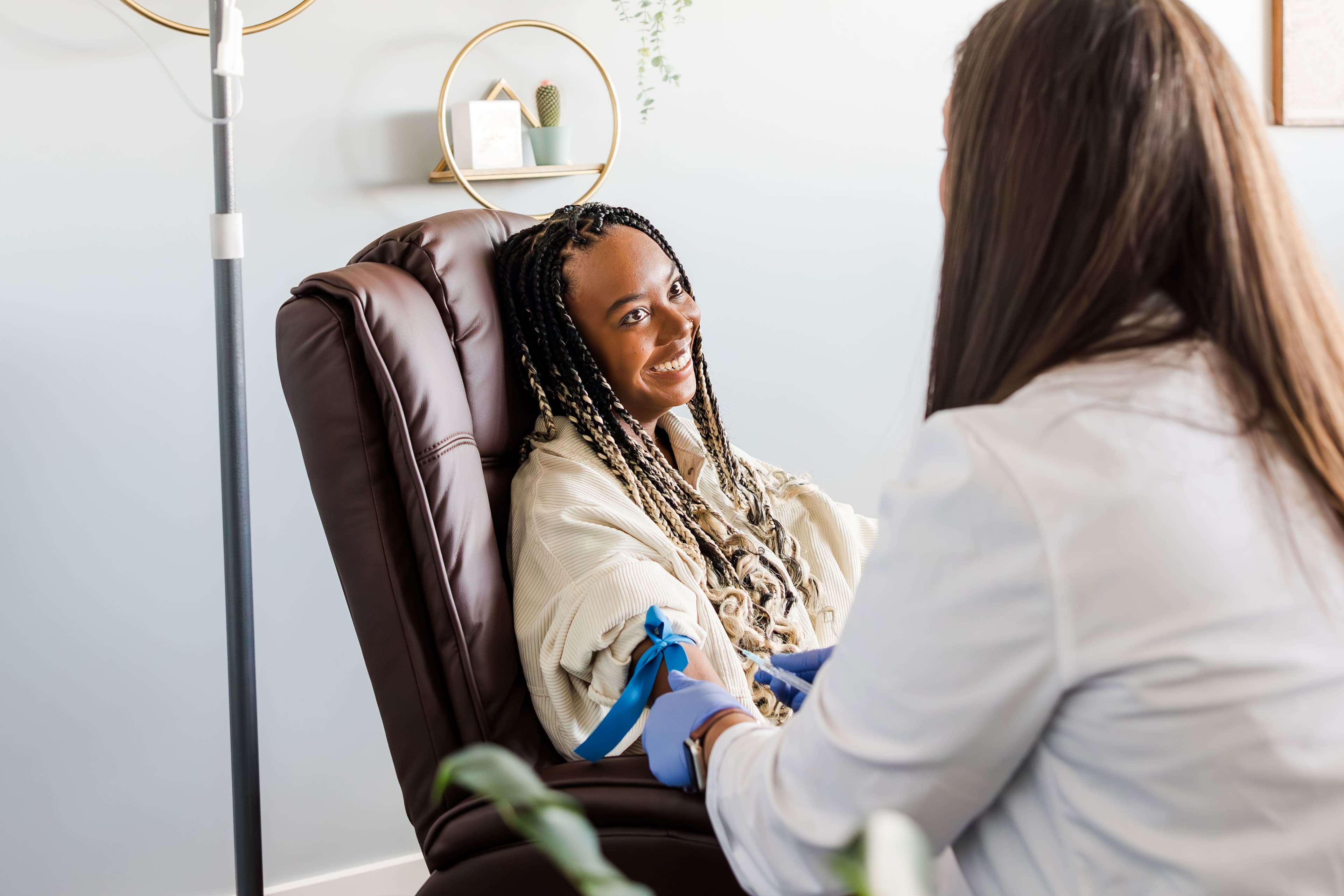 Woman receiving peptide therapy at Avara Medical in Provo, Utah